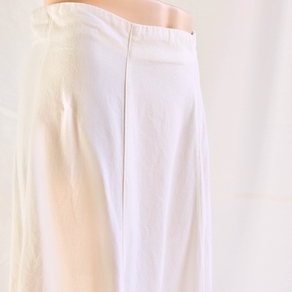 Ralph Lauren Country off white cotton fit and flare maxi skirt size 8 - Picture 9 of 14